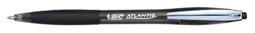 Balpen Bic Atlantis soft metalen clip 1.0mm zwart (per 12 stuks)