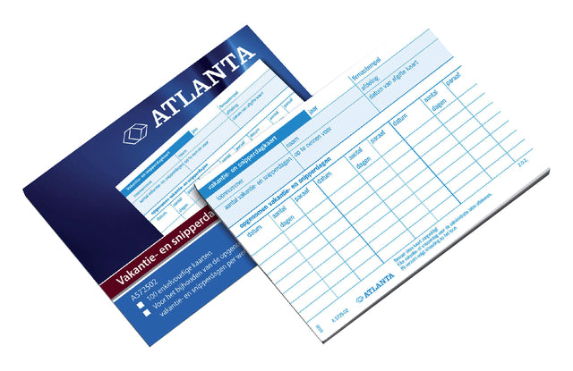 Vakantie- en snipperdagenkaart Atlanta 100stuks