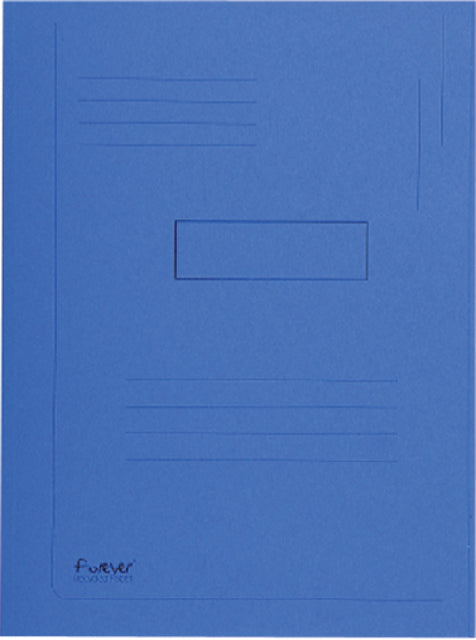 Dossiermap Exacompta Forever A4 2 kleppen 290gr blauw (per 50 stuks)