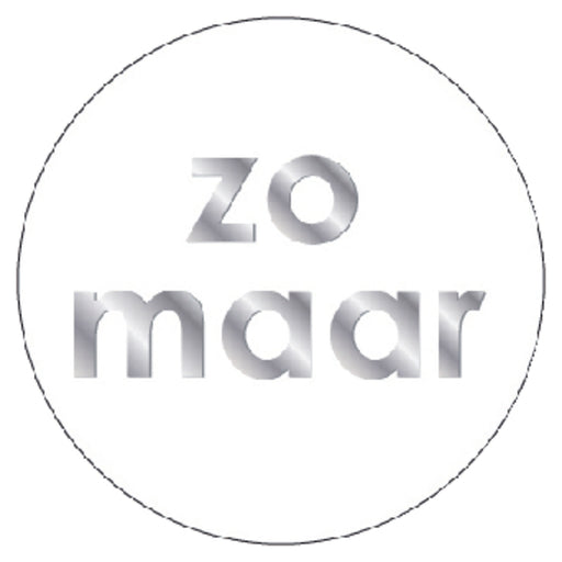 Etiket Haza Zomaar zilver/wit