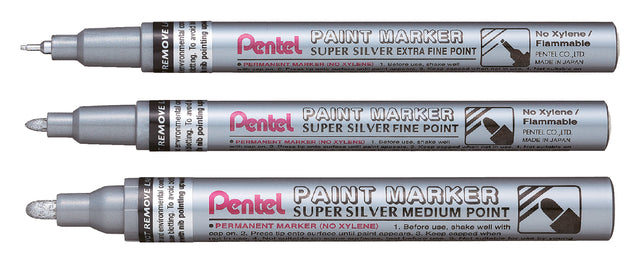 viltstift Pentel MFP10 ronde punt  2.5mm zilver (per 12 stuks)