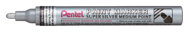 viltstift Pentel MFP10 ronde punt  2.5mm zilver (per 12 stuks)