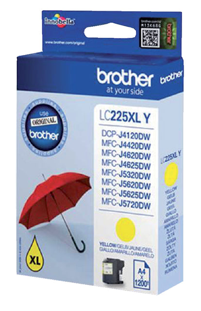 Inktcartridge Brother LC-225XLY geel HC