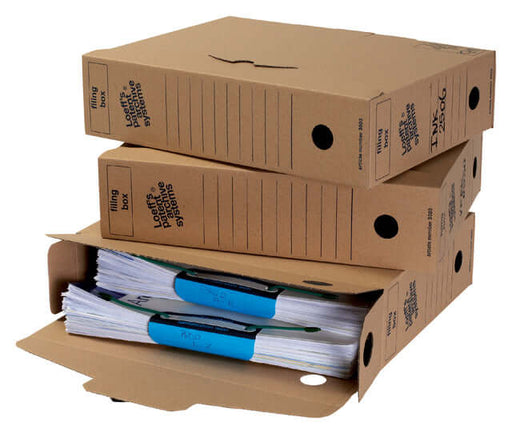 Archiefdoos Loeff Filing Box 3003 folio 345x250x80mm karton (per 50 stuks)
