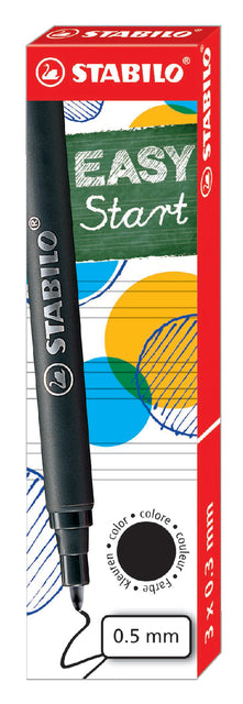 Rollerpenvulling STABILO Easyoriginal 0.5mm zwart doosje à 3 stuks