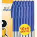 Balpen Bic M10 blauw medium blister à 10+4 gratis