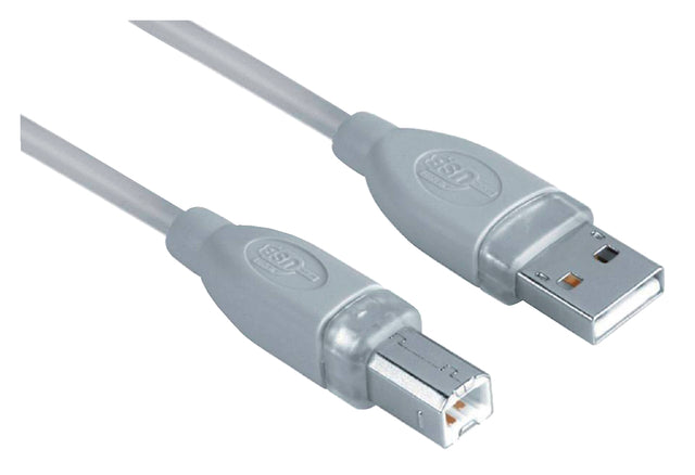 Kabel Hama USB 2.0 A-B 180cm grijs bulkverpakking