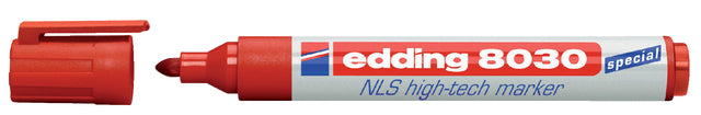 Viltstift edding 8030 NLS High-Tech marker 1.5-3mm rood (per 10 stuks)