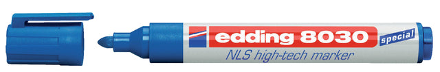 Viltstift edding 8030 NLS High-Tech marker 1.5-3mm blauw (per 10 stuks)