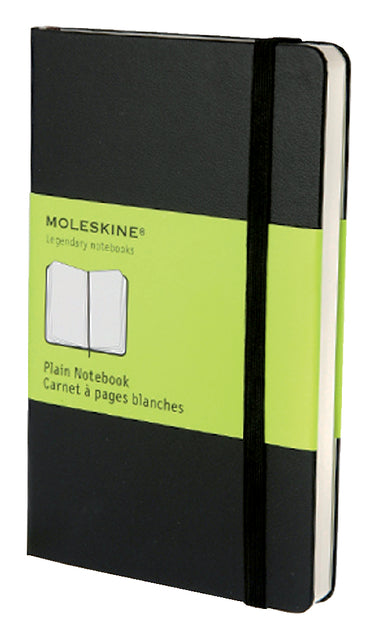 Notitieboek Moleskine pocket 90x140mm blanco zwart