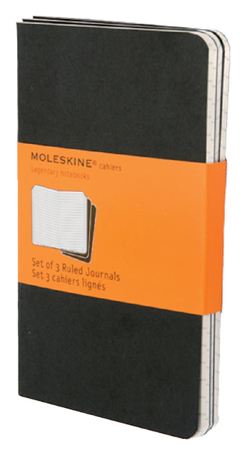 Schrift Moleskine pocket 90x140mm lijn 120blz zwart
