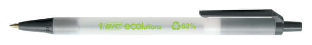 Balpen Bic Ecolutions clic stic medium zwart (per 50 stuks)