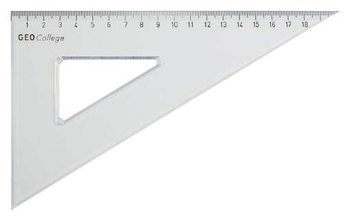 Driehoek Aristo 23620 200mm 30/60graden transparant (per 10 stuks)