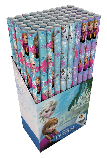 Inpakpapier Hoomark Frozen Olaf 200x70cm assorti (per 60 stuks)