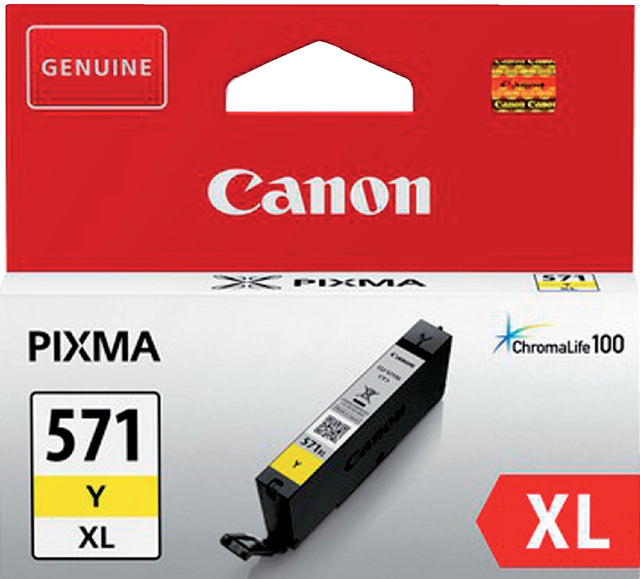 Inktcartridge Canon CLI-571XL HC geel
