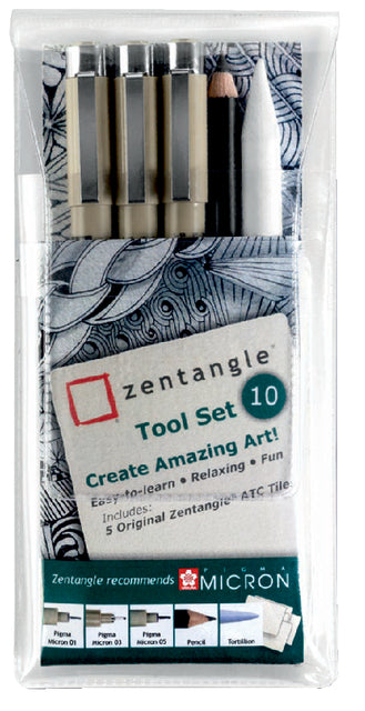 Fineliner Sakura Zentangle tool set 10delig