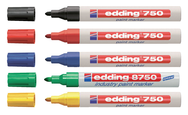 Viltstift edding 750 lakmarker rond rood 2-4mm