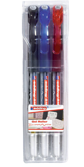 Gelschrijver edding 2185 assorti etui à 3 kleuren (001-003)