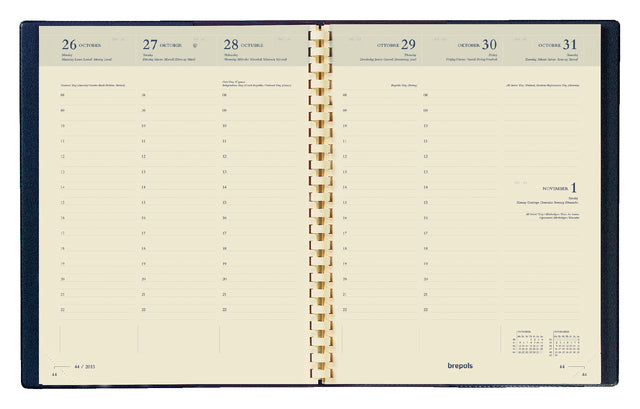 Agendavulling 2023 Brepols Timing 7dag/2pagina's spiraal creme