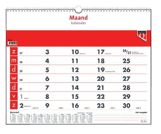 Maandkalender 2023 Quantore