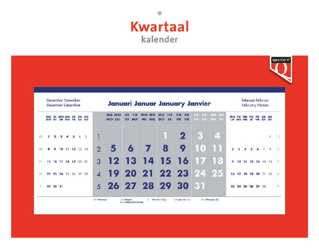 Kwartaalkalender 2023 Quantore