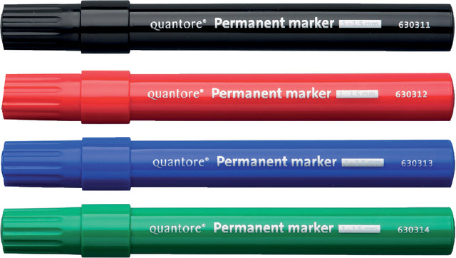 Permanent marker Quantore rond 1-1.5mm zwart (per 10 stuks)