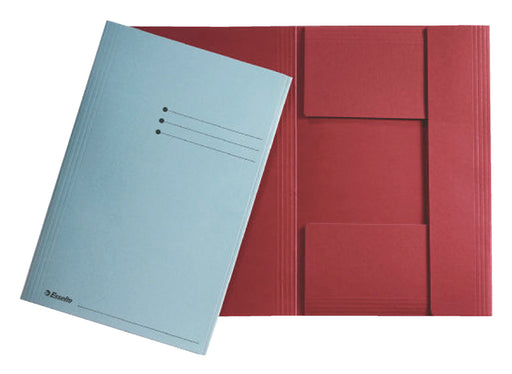 Dossiermap Esselte folio 3 kleppen manilla 275gr rood (per 50 stuks)