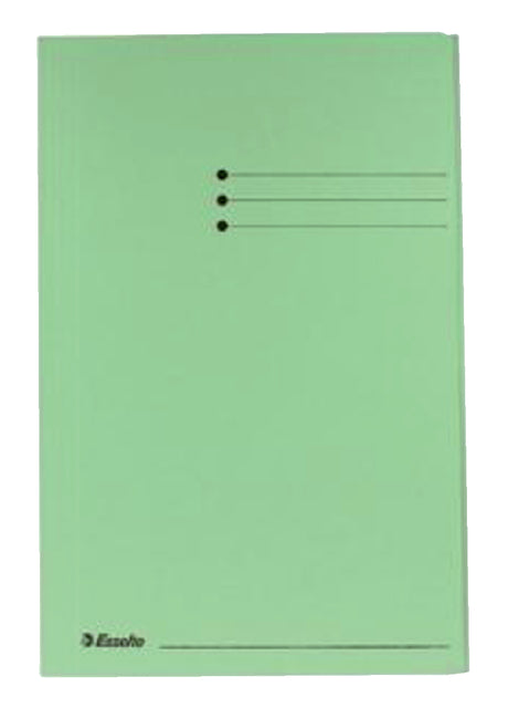 Dossiermap Esselte folio 3 kleppen manilla 275gr groen (per 50 stuks)