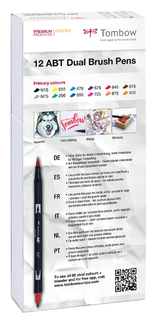 Brushstift Tombow Abt Dual assorti doos à 12 stuks
