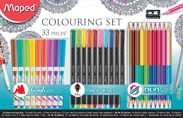 Viltstift Maped colouring set 33delig assorti