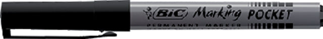 Viltstift Bic 1445 pocket rond zwart 1.1mm blister à 8st