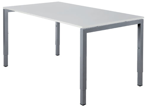 Bureau NPO Fyra vaste hoogte 160x80cm alu frame wit blad