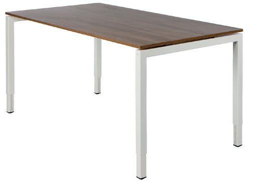 Bureau NPO Fyra vaste hoogte 160x80cm wit frame noten blad