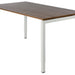 Bureau NPO Fyra instelbaar 180x80cm wit frame noten blad