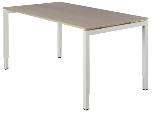 Bureau NPO Fyra vaste hoogte 180x80cm wit frame eiken blad