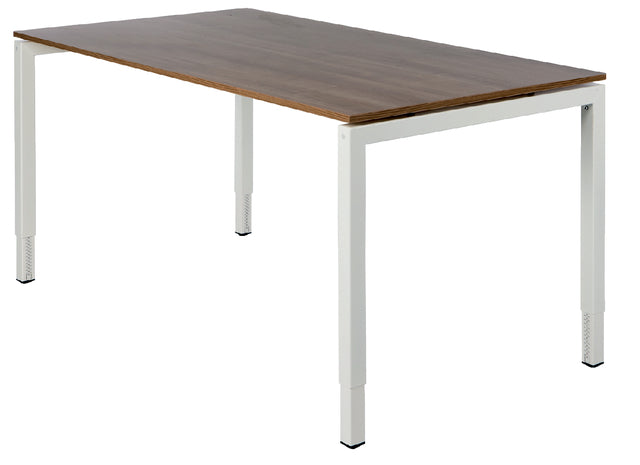 Bureau NPO Fyra vaste hoogte 180x80cm wit frame noten blad