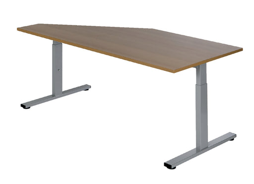 Bureau NPO Pro-Fit vast 120x80cm alu frame noten blad