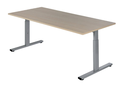 Bureau NPO Pro-Fit vast 160x80cm alu frame eiken blad