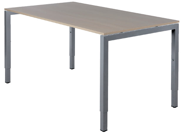 Bureau NPO Fyra vaste hoogte 200x100cm alu frame eiken blad