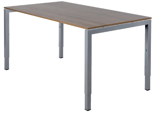 Bureau NPO Fyra vaste hoogte 200x100cm alu frame noten blad