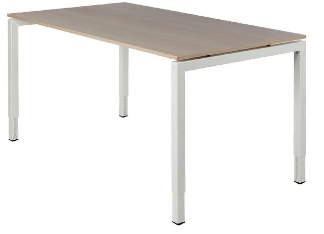 Bureau NPO Fyra vaste hoogte 200x100cm wit frame eiken blad