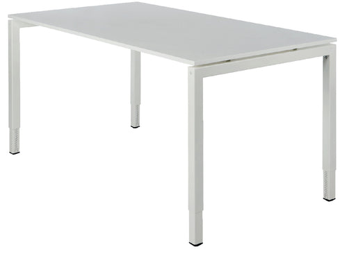 Bureau NPO Fyra vaste hoogte 200x100cm wit frame wit blad