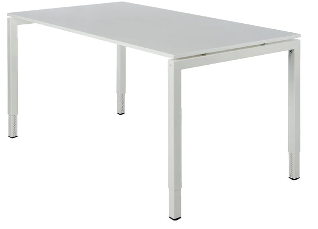Bureau NPO Fyra vaste hoogte 200x100cm wit frame wit blad