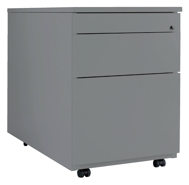 Ladenblok 1 lade en 1 hangmappenlade aluminiumlook