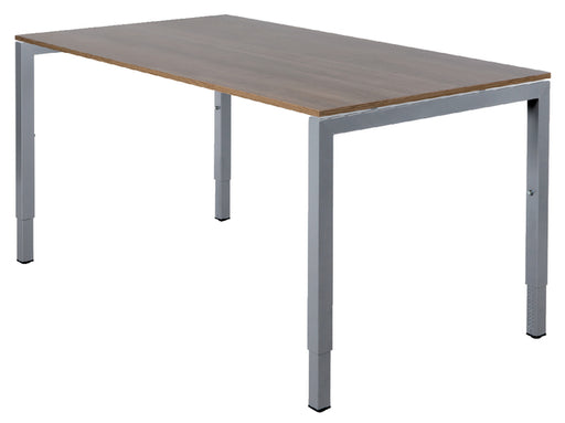 Bureau NPO Fyra vaste hoogte 120x80cm alu frame noten blad