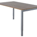 Bureau NPO Fyra vaste hoogte 120x80cm alu frame noten blad