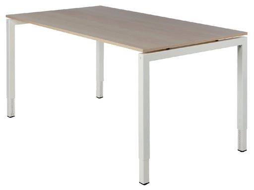 Bureau NPO Fyra vaste hoogte 120x80cm wit frame eiken blad