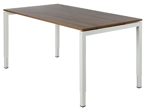 Bureau NPO Fyra vaste hoogte 120x80cm wit frame noten blad