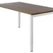 Bureau NPO Fyra vaste hoogte 120x80cm wit frame noten blad