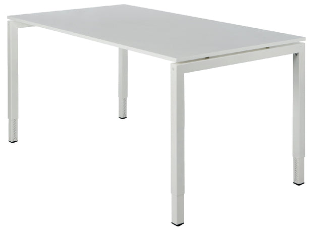 Bureau NPO Fyra instelbaar 160x80cm wit frame wit blad